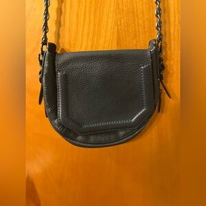 Rag & Bone Bradbury Mini Flap Chain Hobo Bag in Navy